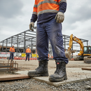 Premium Heavy Duty Hi-Leg Zip Safety Boot S3 HRO SRC - Sizes 6-13, Water Resistant Leather Upper
