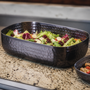 Commercial Hammered Serving Bowl 1.4L Aluminium Gun Metal Grey