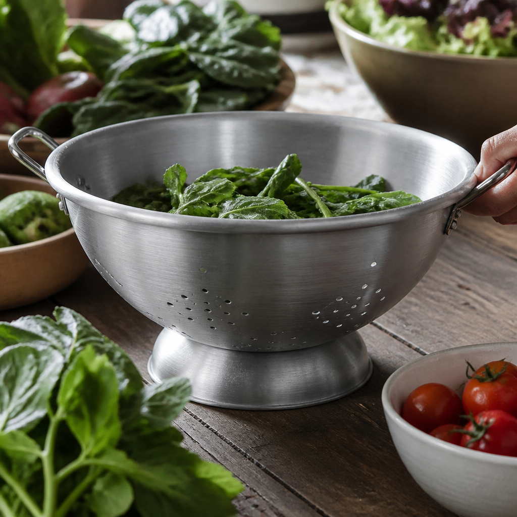 Commercial Aluminium Colander 18.5" with double handles