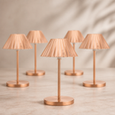 Cordless Table Lamp 230mm Brushed Copper Rechargeable 6 Pack