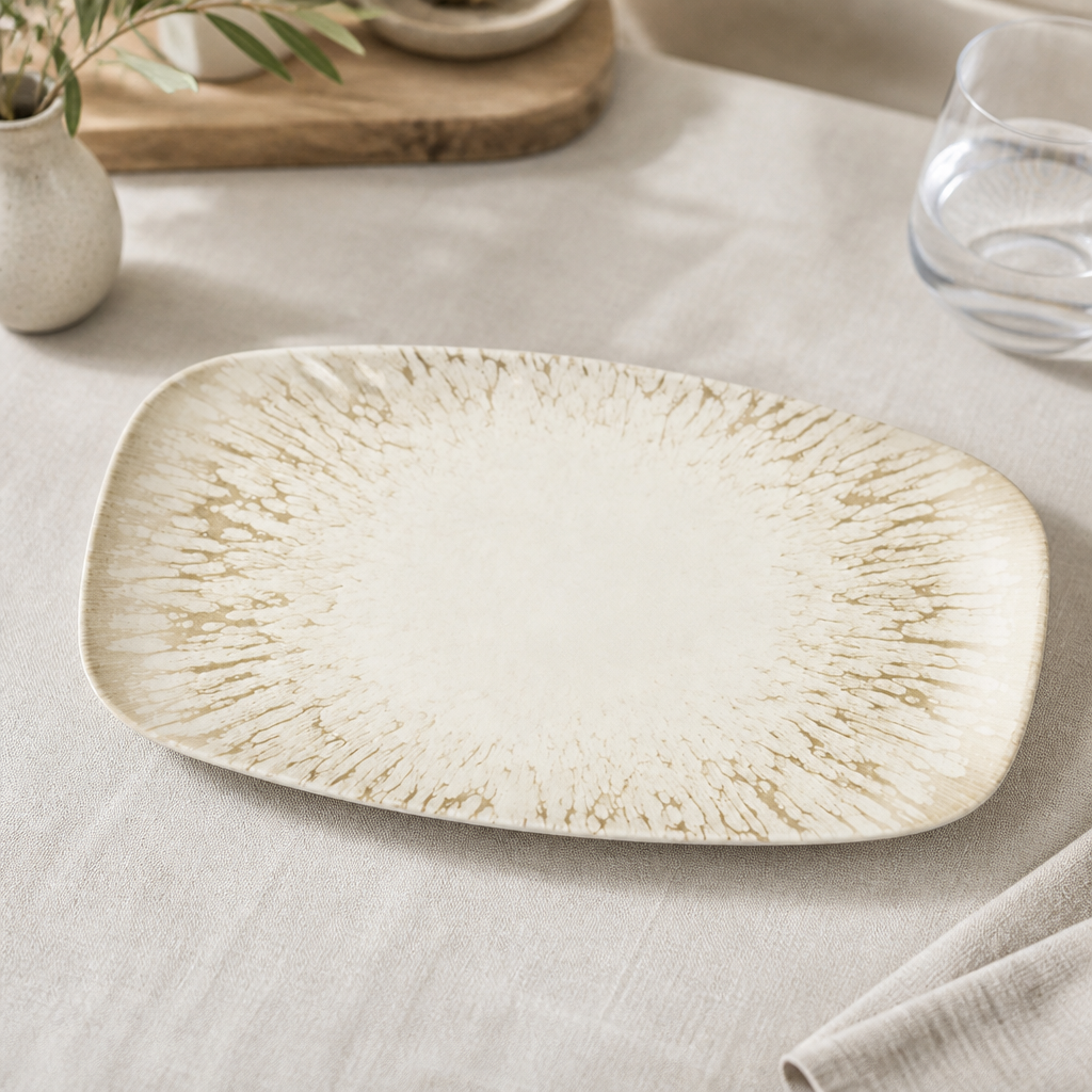 Inked Lumé Oblong Platters Natural 355x189mm (6 Pack)