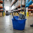 Premium General Purpose Plastic Mop Bucket 15 Litre with Extra Long Strainer for Schools and Industrial Use