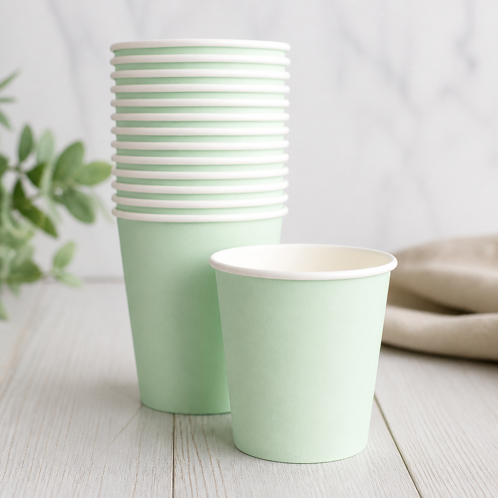 Disposable Coffee Cups 225ml Turquoise 1000 Pack