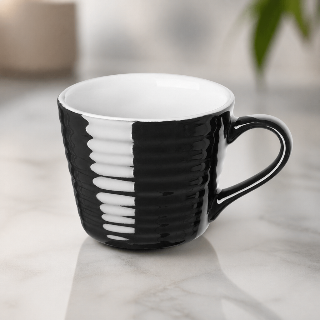 Commercial Stoneware Mugs 230ml Black 6 Pack