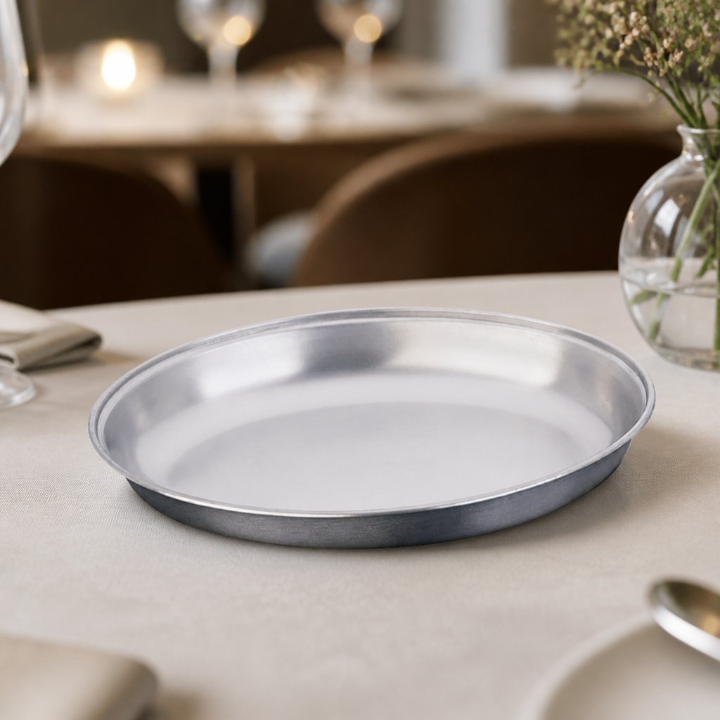 200mm stainless steel oval serving dish for vegetables