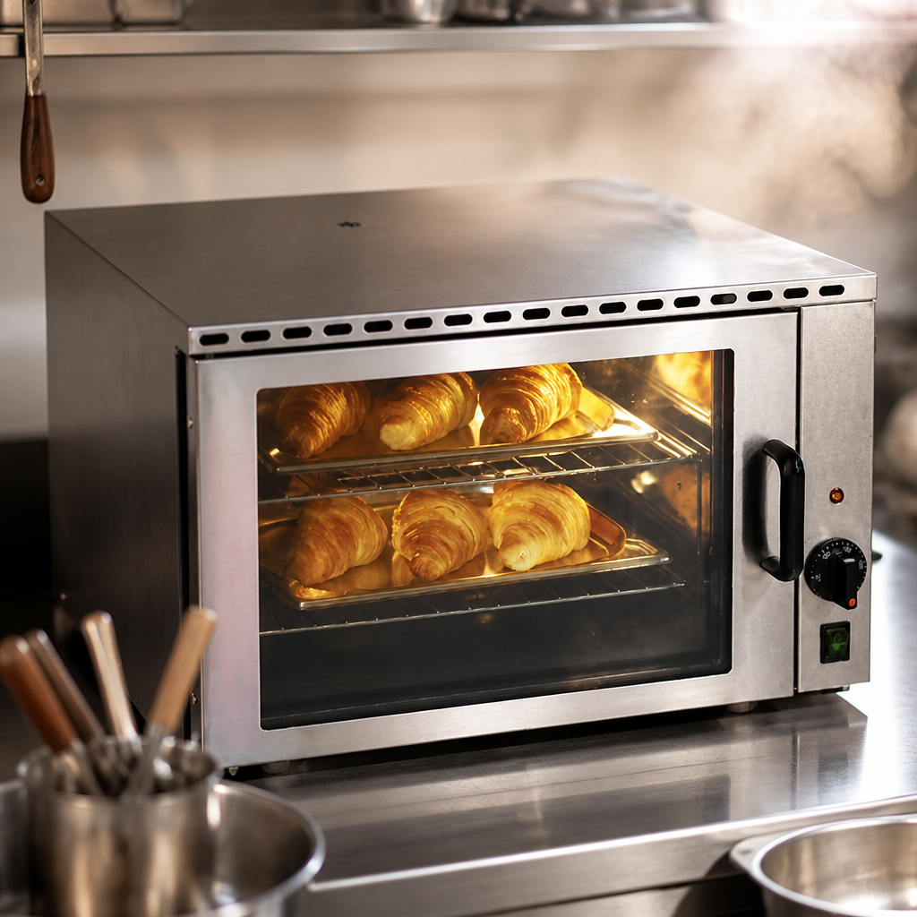 Commercial side opening door convection oven 2x 1/2GN capacity