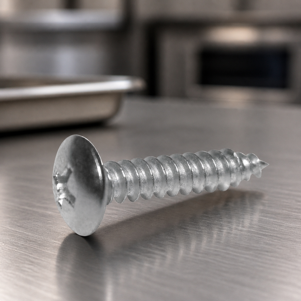 Commercial Stainless Steel Screws for Food Merchandiser Parts