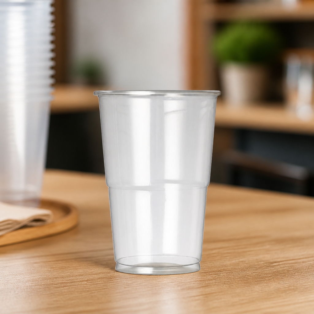 Commercial Disposable Half Pint Cups 285ml Clear 1000 Pack