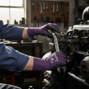 Premium Heavy Duty 25cm Fully Coated Nitrile Glove with Microcup Grip for Oil and Water Resistance