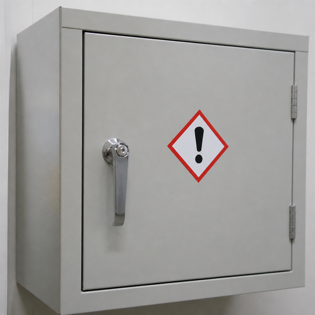 Commercial Lockable Cabinet Single Door 3Ltr Grey