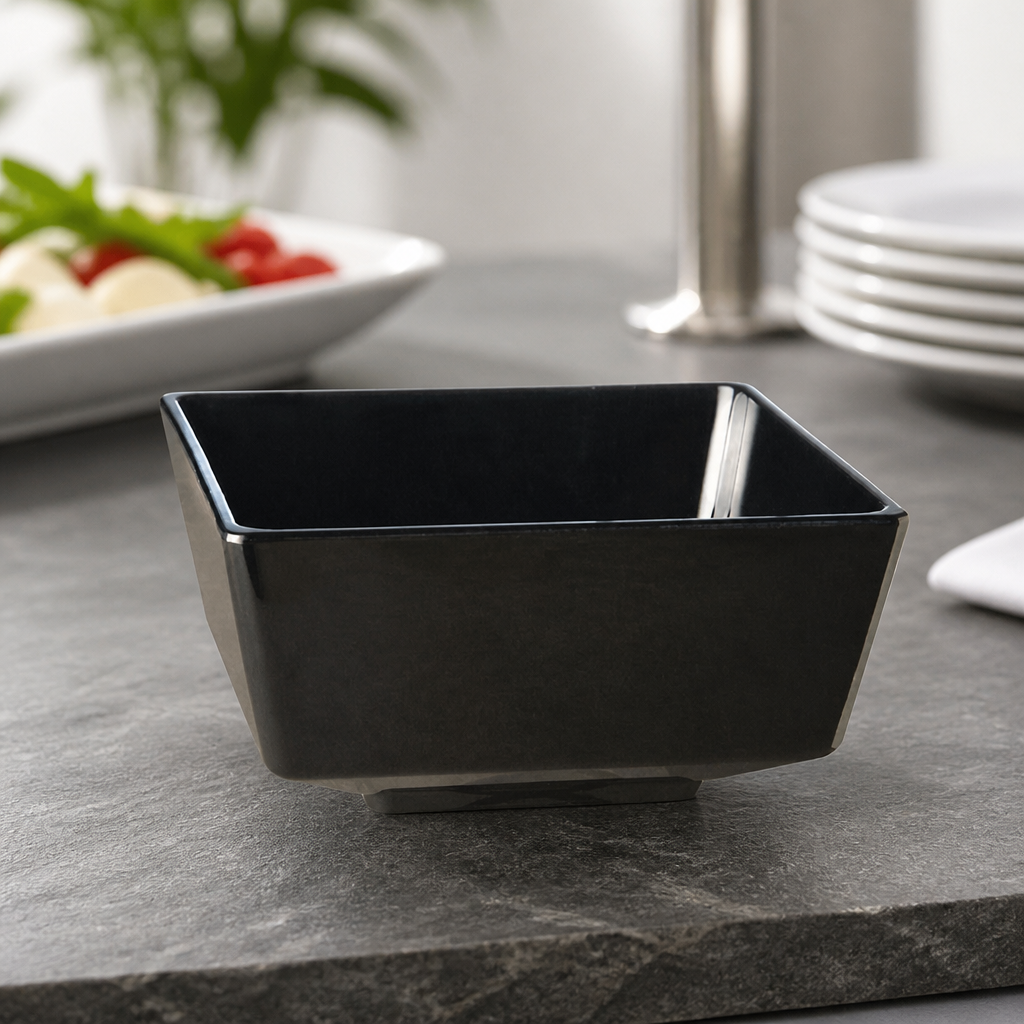 Commercial Melamine Float Bowl 500ml 125x125mm Black