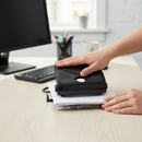 Premium Medium Duty Hole Punch with 20 Sheet Capacity - Black Finish for Efficient Document Management