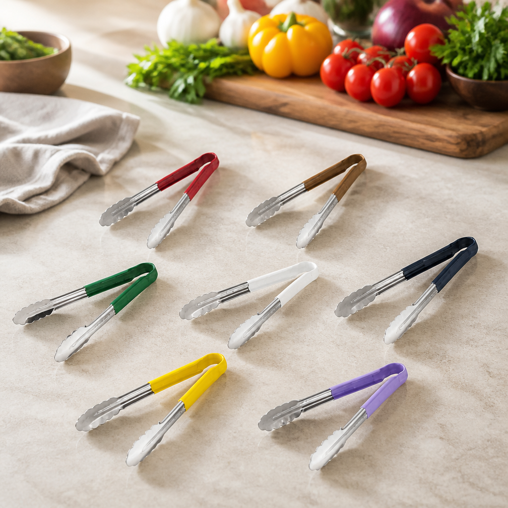 300mm Colour Coded Tongs Set for commercial catering use