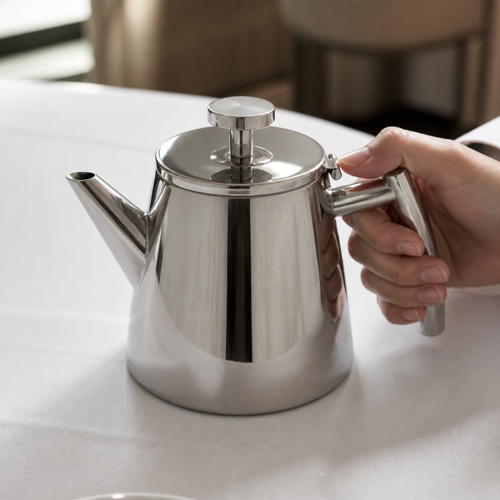 600ml Commercial Stainless Steel Insulated Teapot with Filter