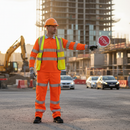 Premium High Visibility Long Sleeve Polo Shirt with UV Protection and Breathable Comfort Features for Outdoor Work Safety