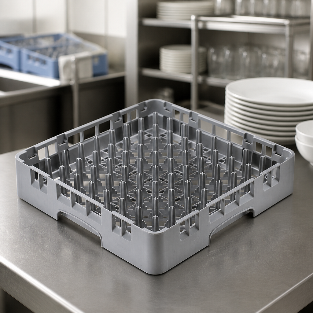 Commercial Pegged Plate Rack for Efficient Tray Service