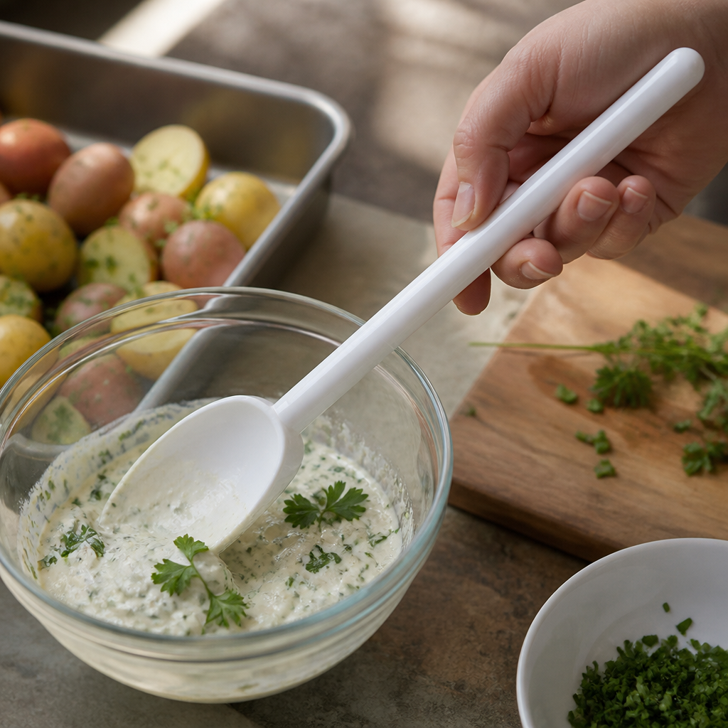 12" Commercial Mixing Spoon Heat Resistant Nylon Kitchen Tool