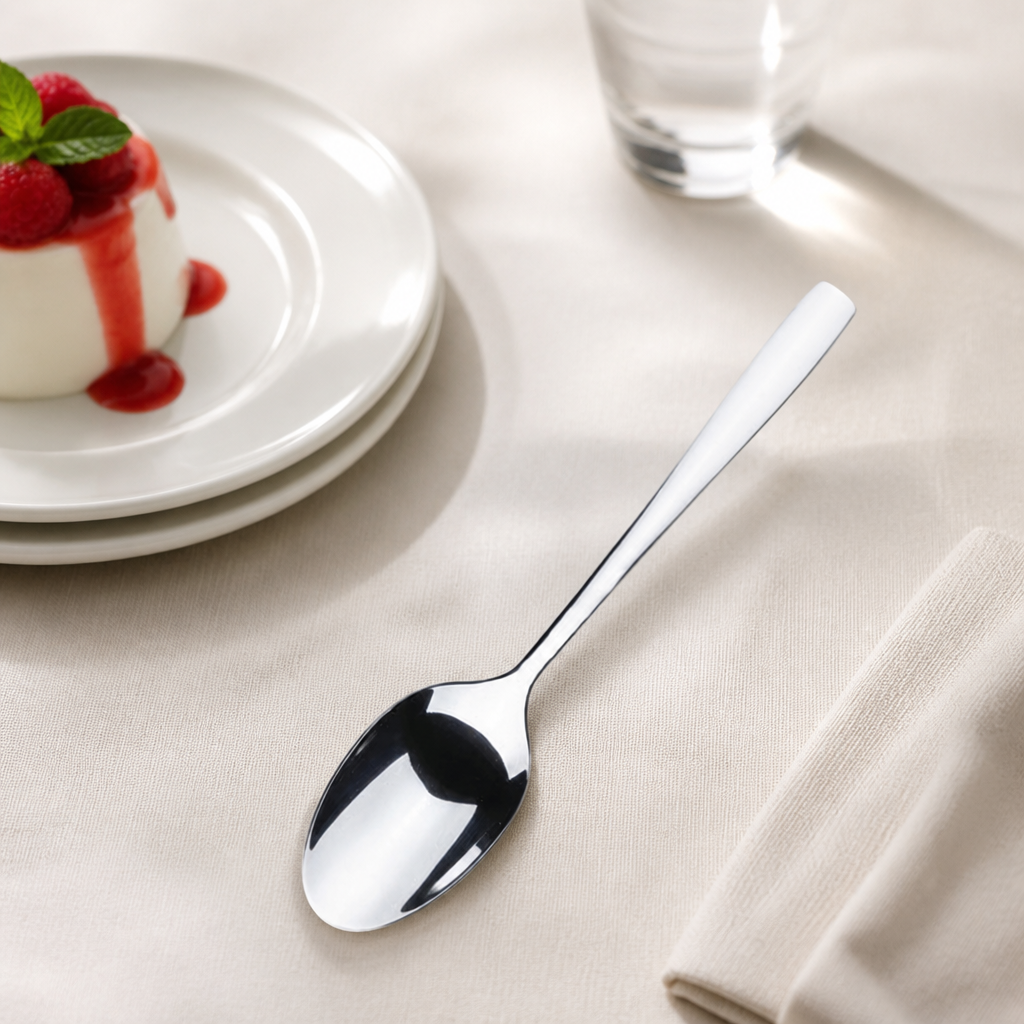 18/10 stainless steel dessert spoons set of 12