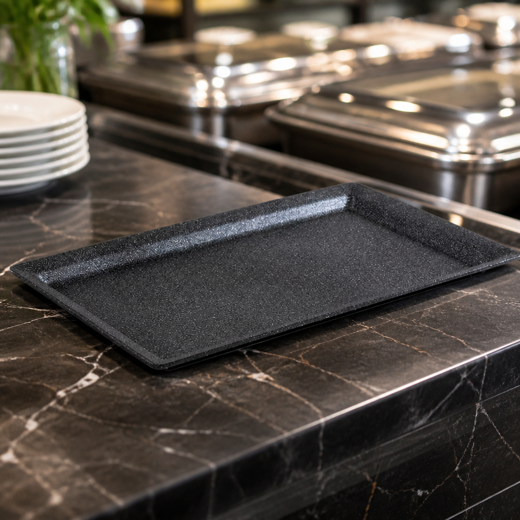 Commercial GN 1/1 Tray 530x325x30mm Aluminium Serving Dish