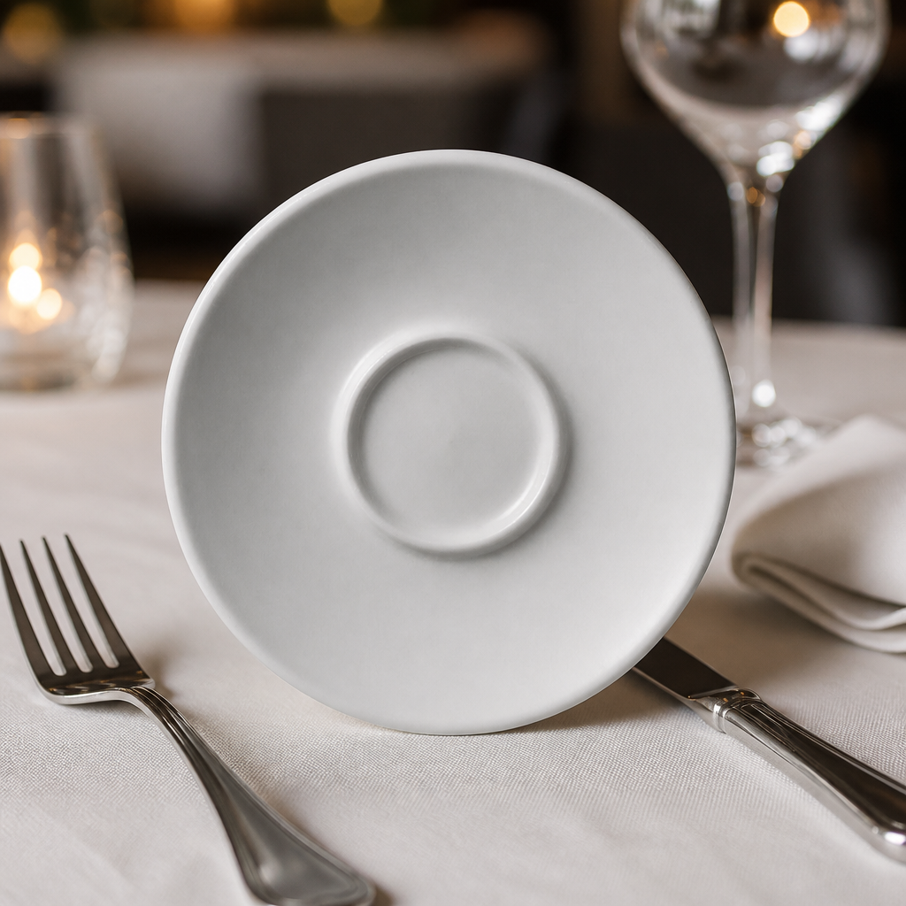 Commercial Porcelain Espresso Saucers 120mm 12 Pack
