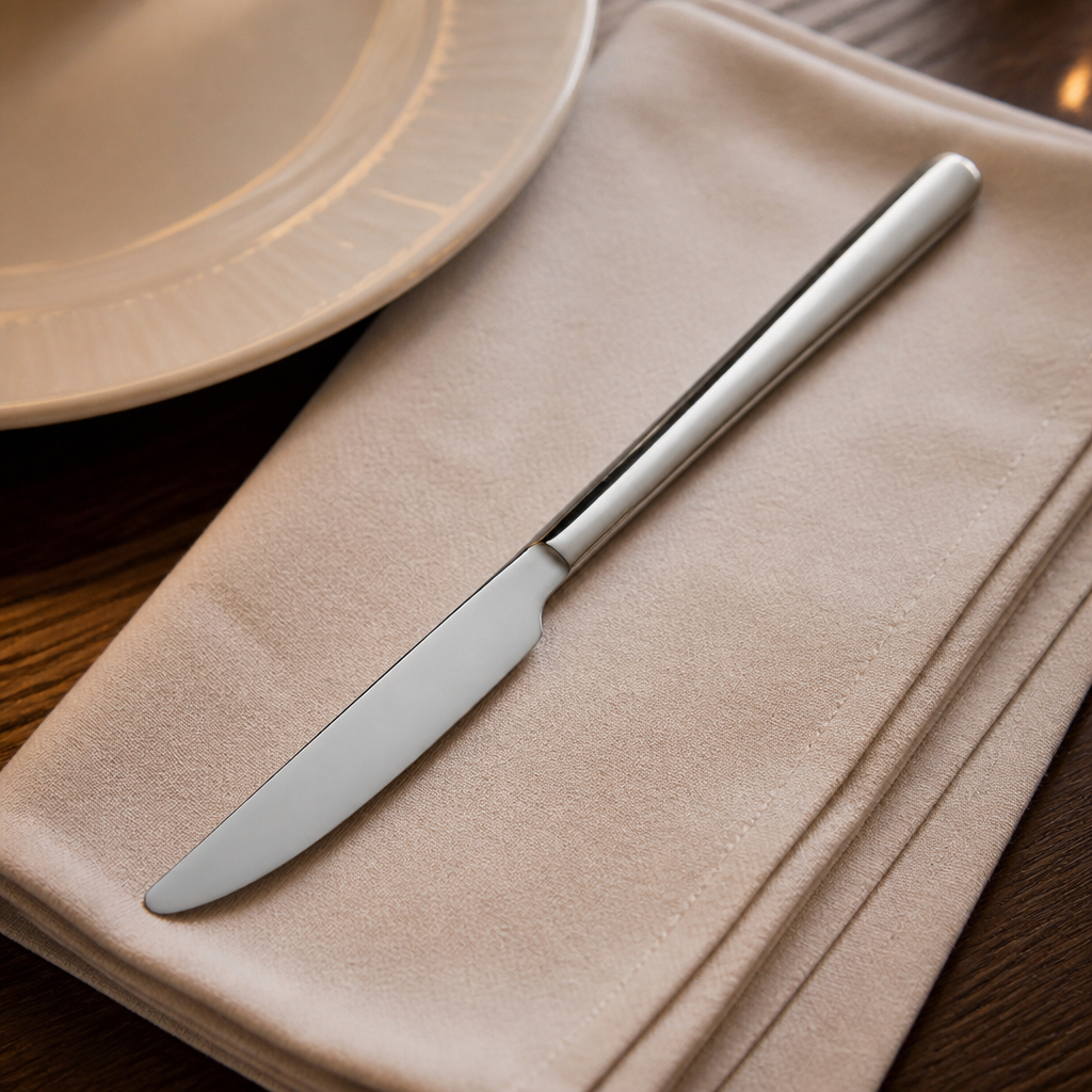 Set of 12 stainless steel side plate knives for dining