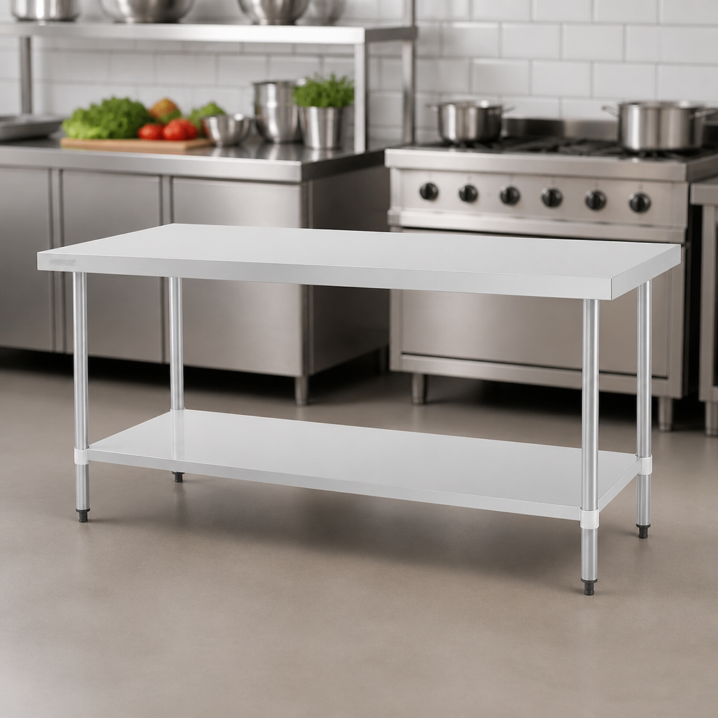 1800mm Stainless Steel Commercial Prep Table Workbench