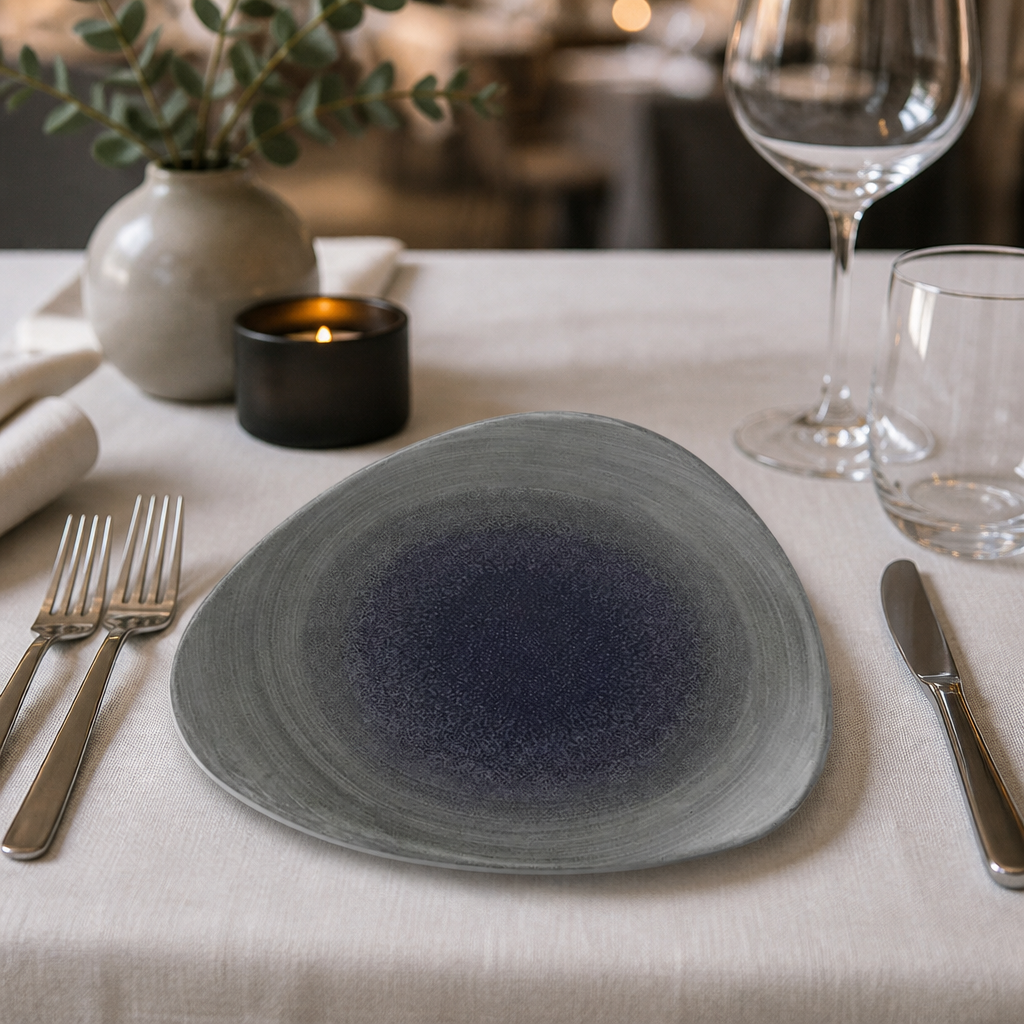 Commercial Aqueous Plates Grey 178mm 12 Pack