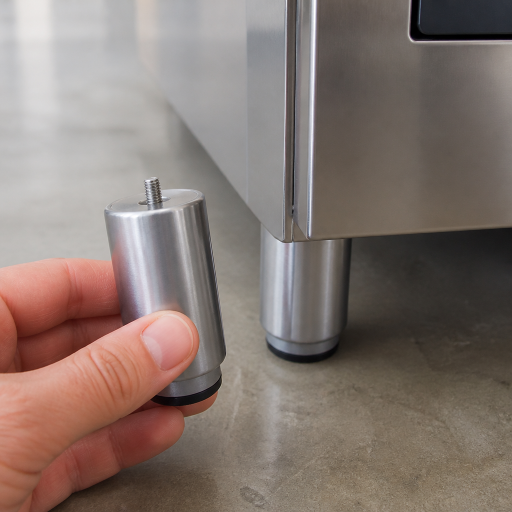 Adjustable stainless steel oven feet set, 135mm height