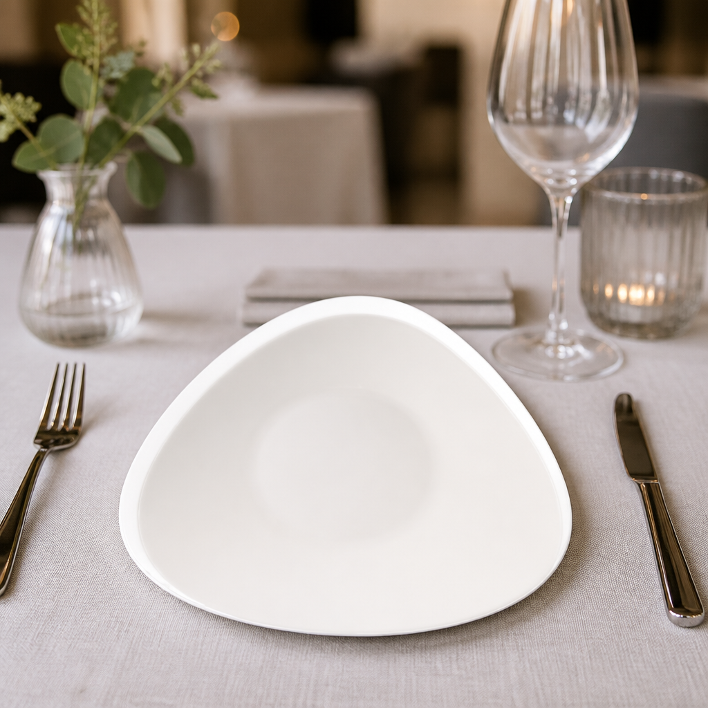 Commercial Triangular Shallow Bowls 238mm 12 Pack