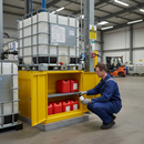 Premium Heavy Duty Floor Cupboard for Hazardous Storage with Spill Containment and Fire Resistance Features