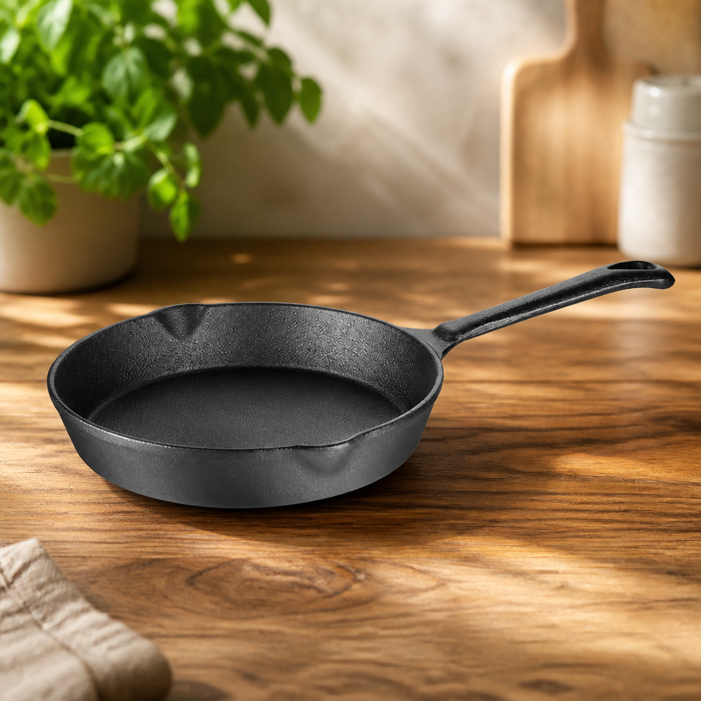 20cm Commercial Cast Iron Skillet Pan for Frying and Searing