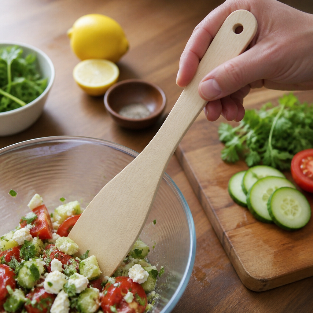 30cm wooden spatula for commercial kitchen use