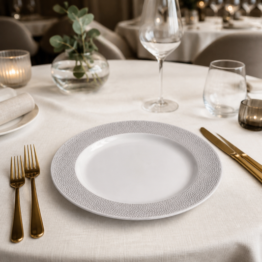 Commercial Wide Rim Plates 305mm Super Vitrified Porcelain