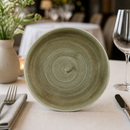 Commercial Stonecast Patina Round Plates 264mm Green 12 Pack