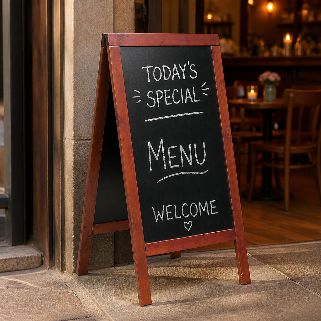 Commercial Double Sided Pavement Board 1350 x 700mm Mahogany