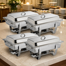 9Ltr Commercial Chafing Dishes Set 1/1 GN - 4 Pack