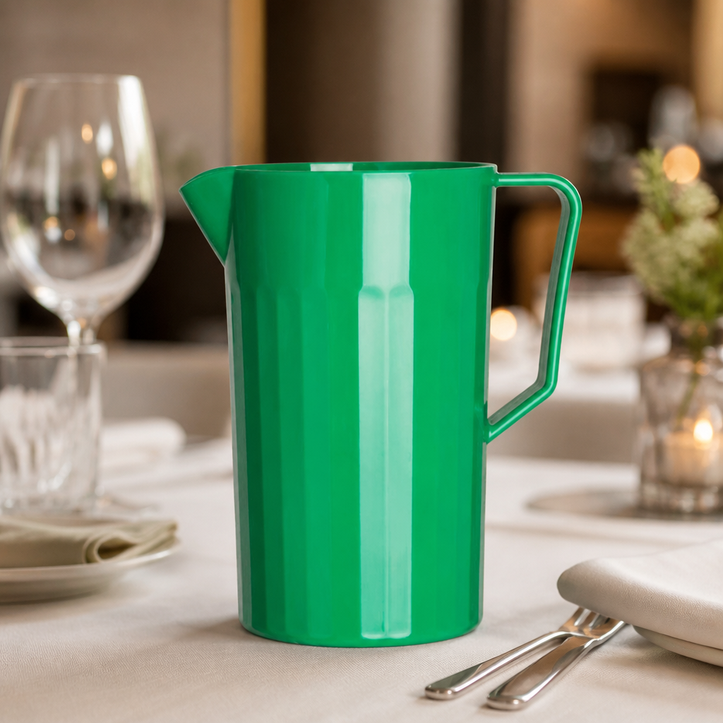 Commercial Polypropylene Jug 1.4L in green for catering