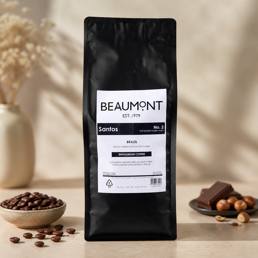 1kg bag of blended Arabica commercial coffee beans