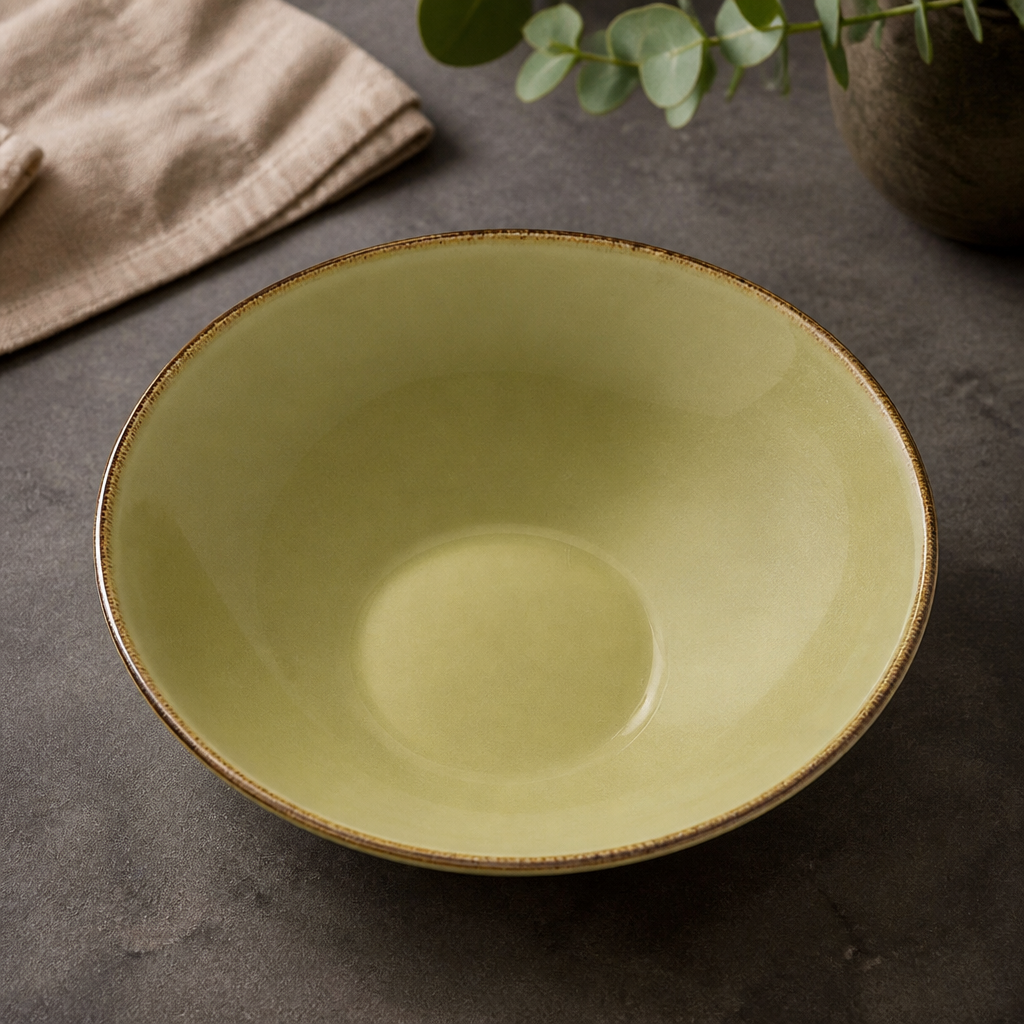 Commercial Olive Essence Bowls 165mm - 24 Pack Porcelain