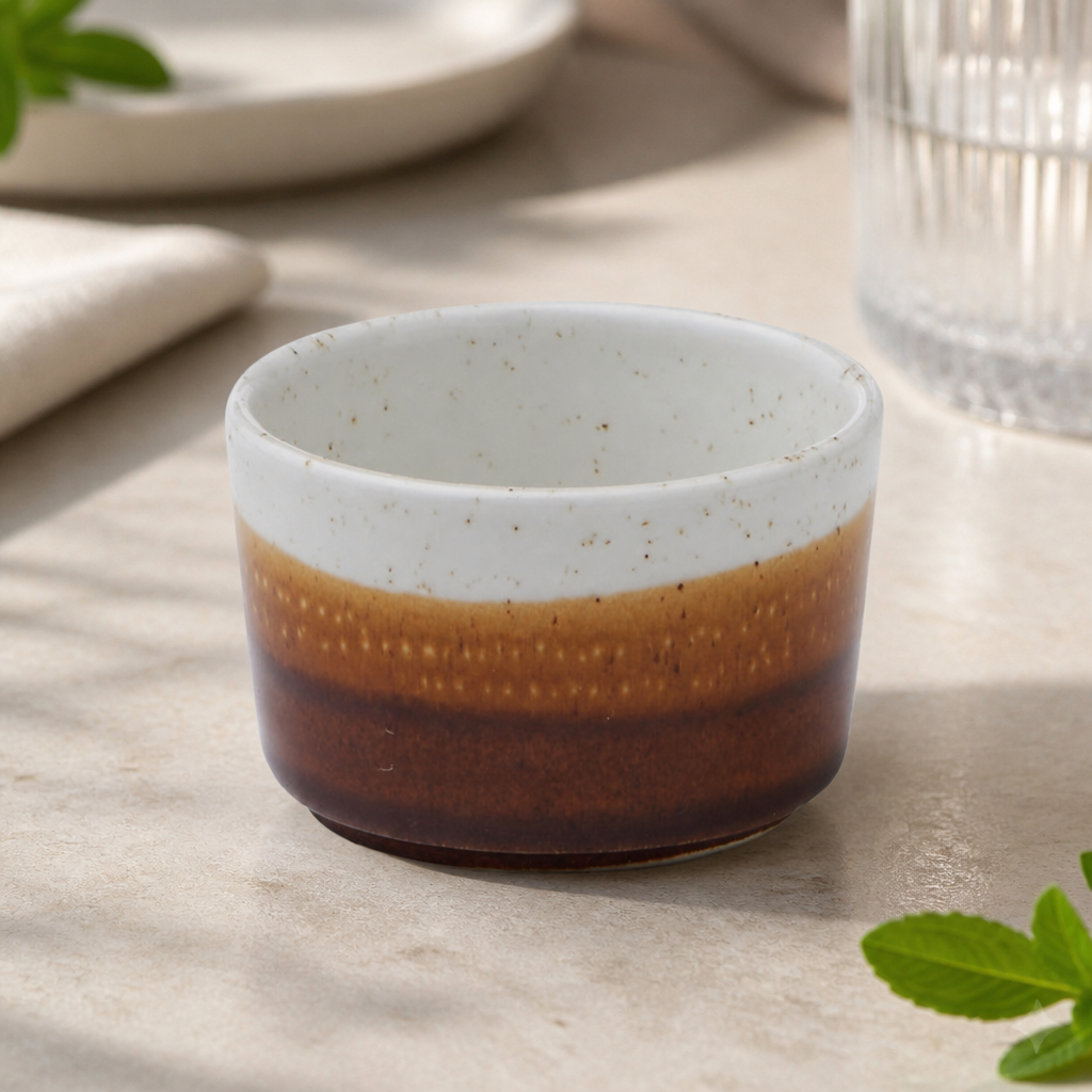 Nourish Straight Sided Dip Pots Barley White 4oz (12 Pack)