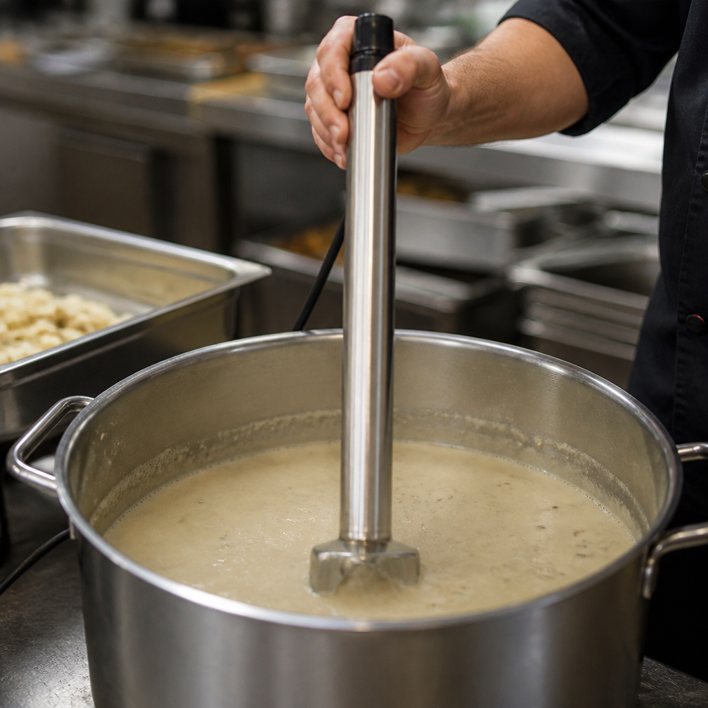 Commercial stick blender attachment with 500mm shaft
