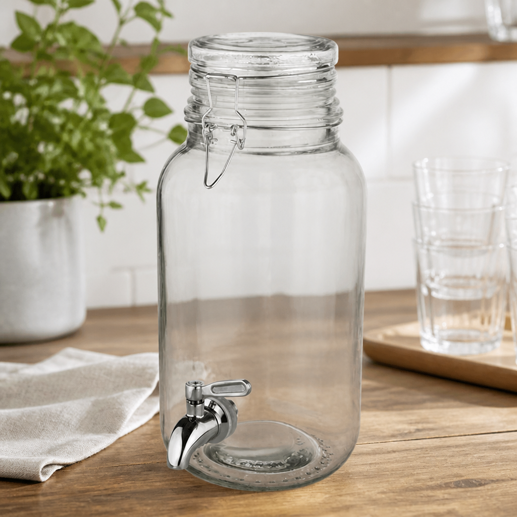 Commercial Glass Drinks Dispenser 3.6Ltr Non-Drip Pouring