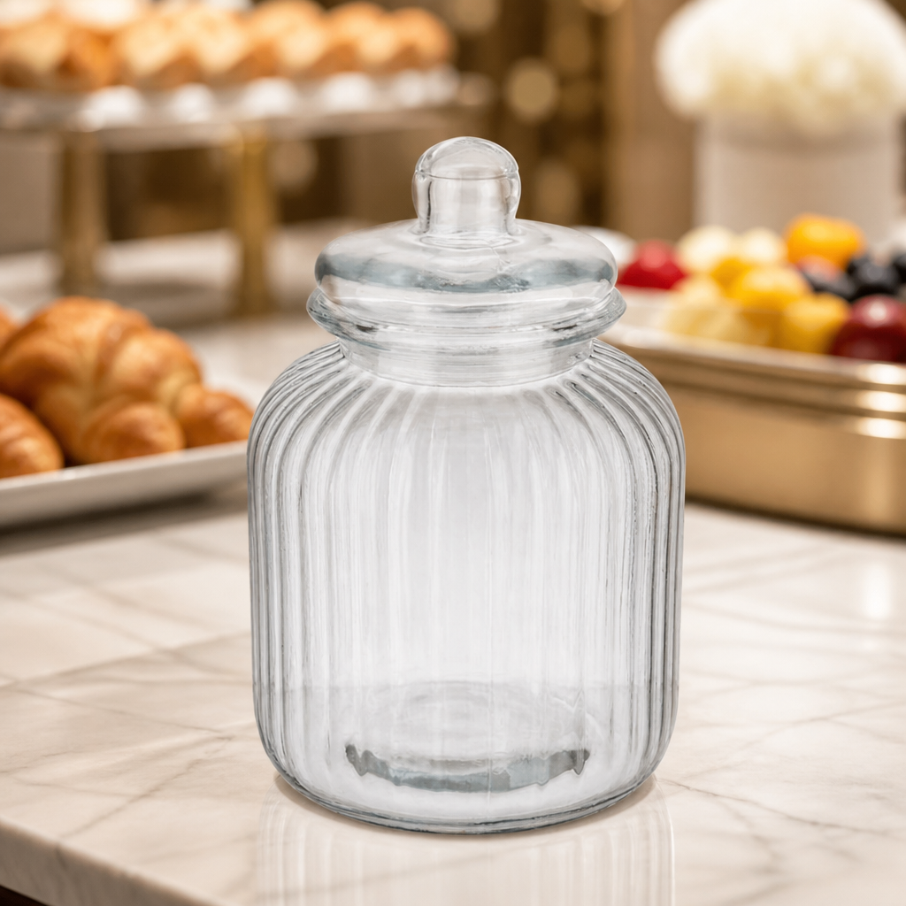 Commercial Biscotti Jar 3.7L Glass Storage Container