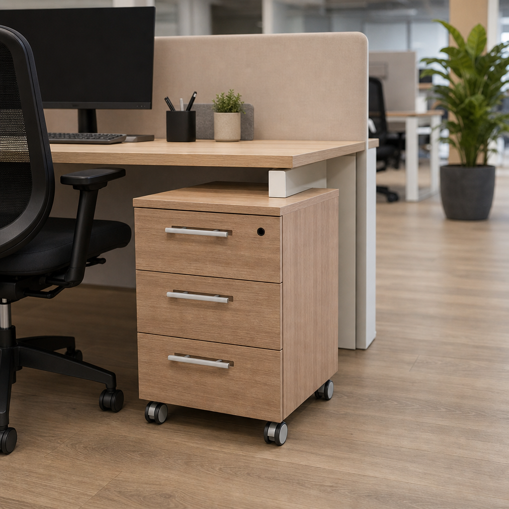 3 Drawer Mobile Polystyrene Filing Cabinet