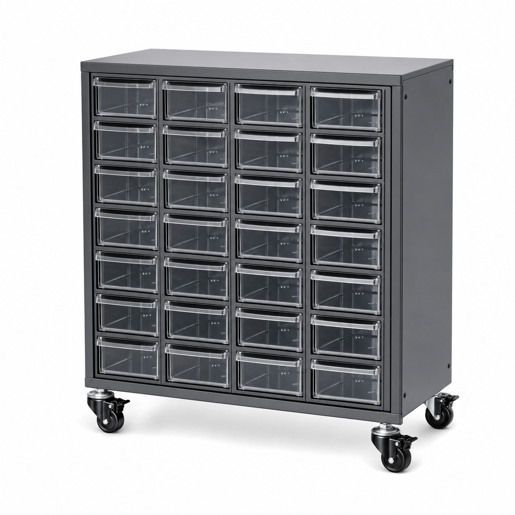 30 Drawer Mobile Small Parts Cabinet