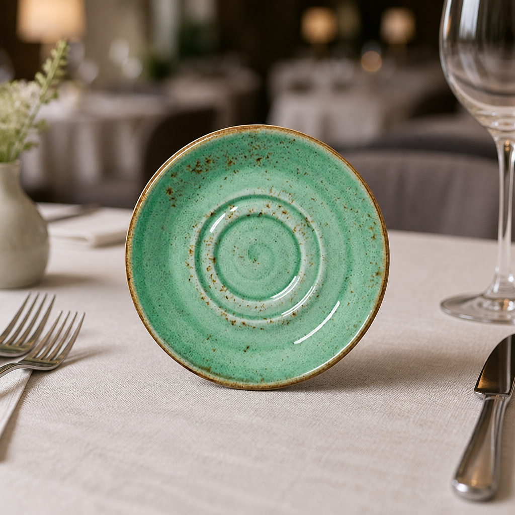 Commercial Aqua Saucers 145mm - Stackable 12 Pack