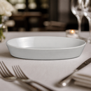 Commercial Oval Sole Dish 195x110mm Porcelain 6 Pack