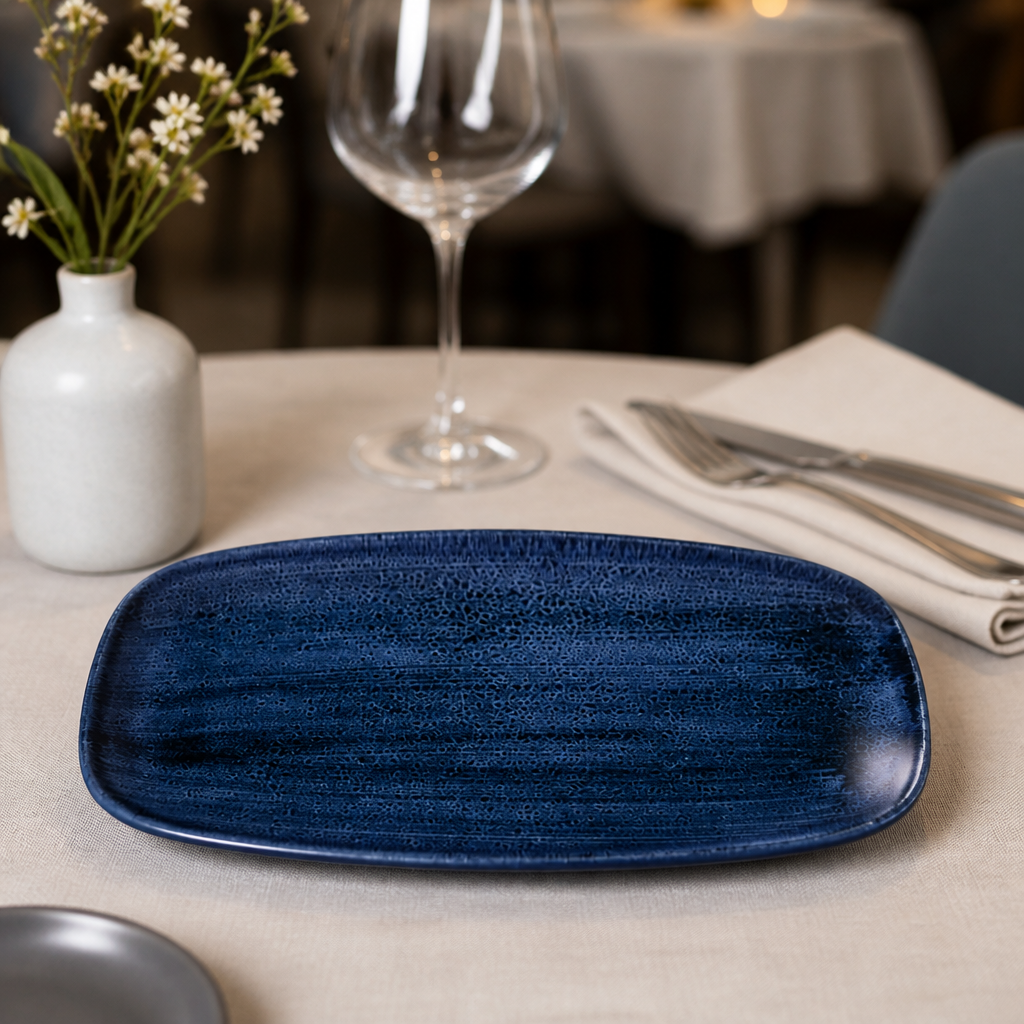 Commercial Oblong Plates 13 7/8 x 7 3/8 Inch 6 Pack