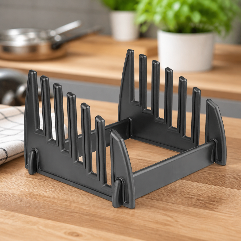 Commercial Chopping Board Rack 6 Slots Plastic Kitchen Organizer