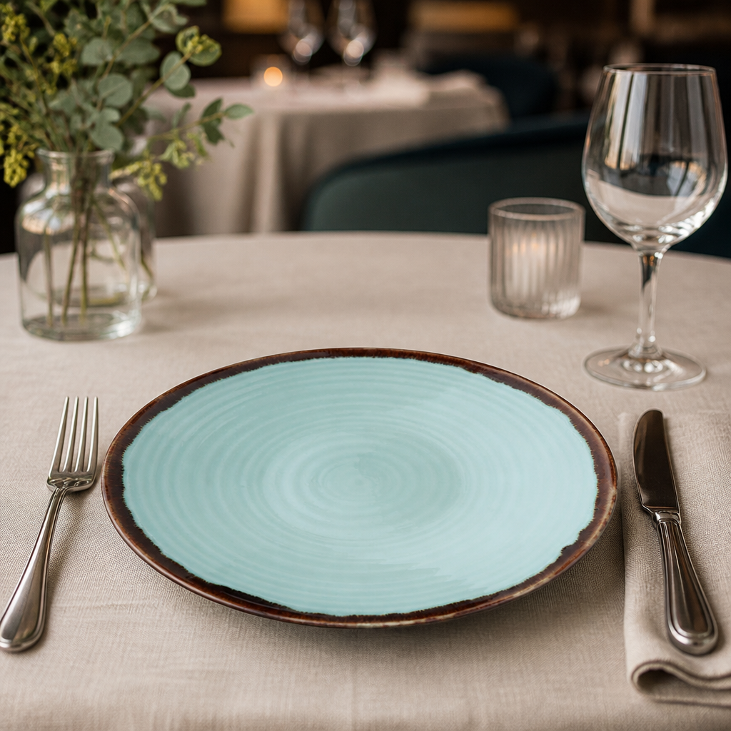 Commercial Organic Coupe Bowls Turquoise 250mm 12 Pack